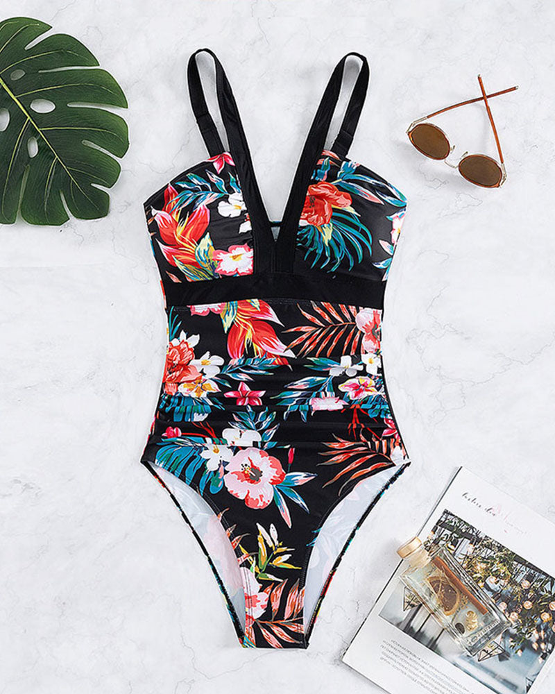 Janet | Elegant Swimsuit with Floral Print
