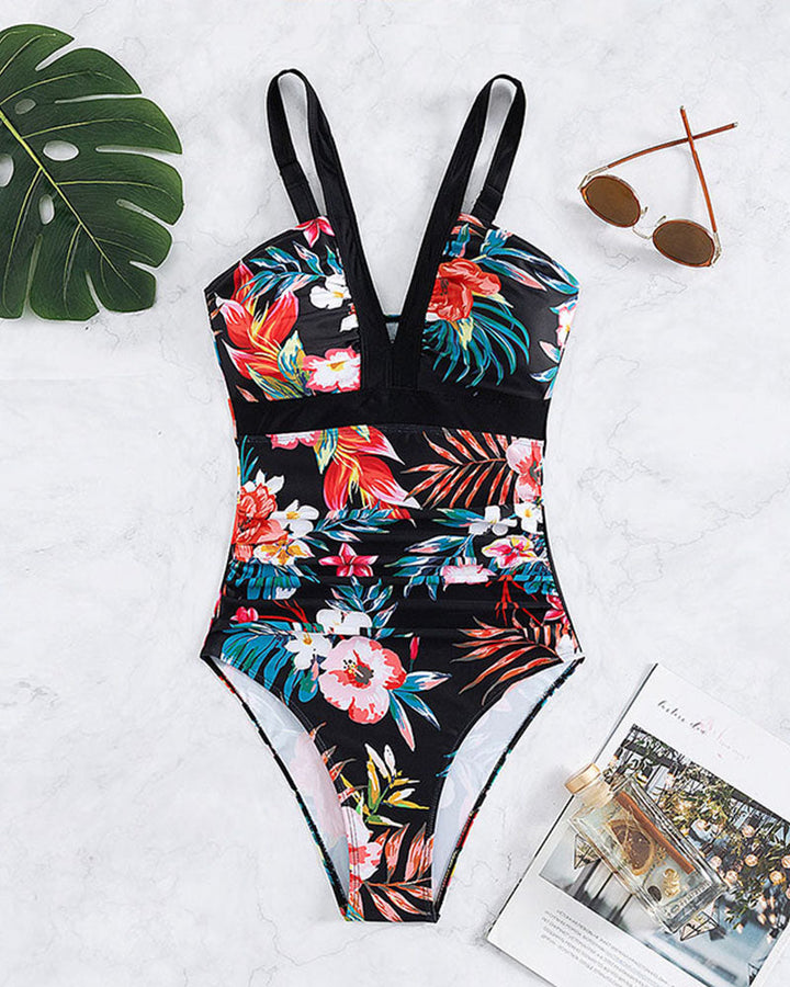 Janet | Elegant Swimsuit with Floral Print