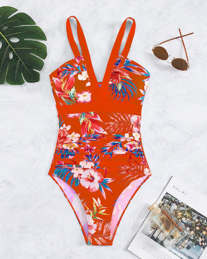 Janet | Elegant Swimsuit with Floral Print
