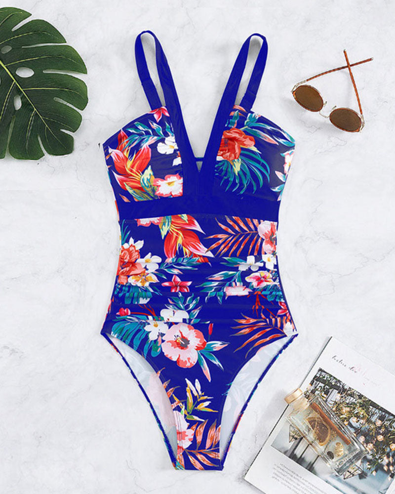 Janet | Elegant Swimsuit with Floral Print