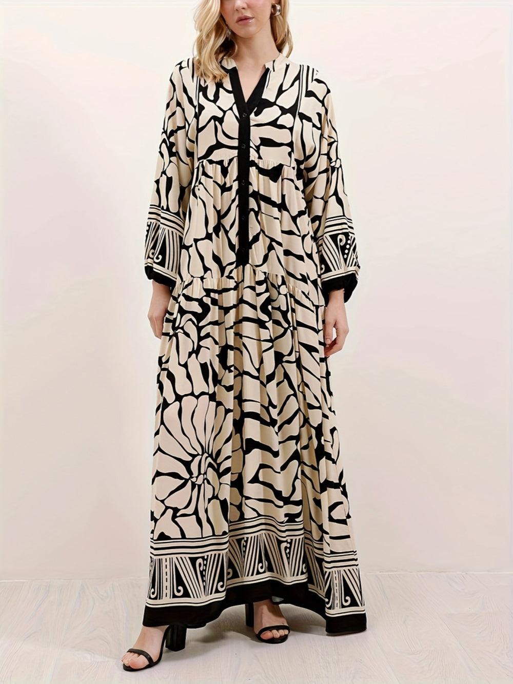 TALVINA™ | Relaxed Lantern Sleeve Dress