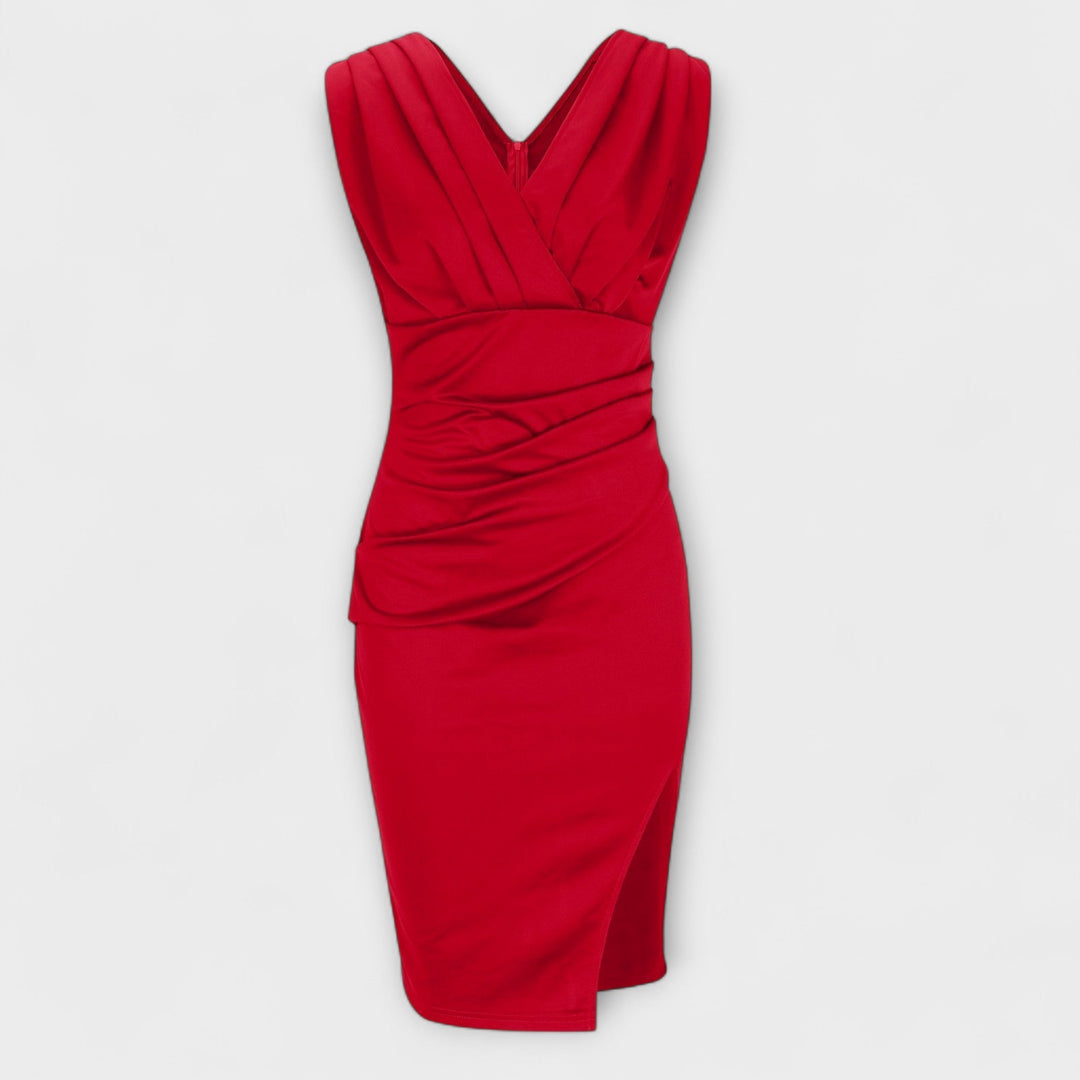 Desi - Fitted Dress with V-Neck