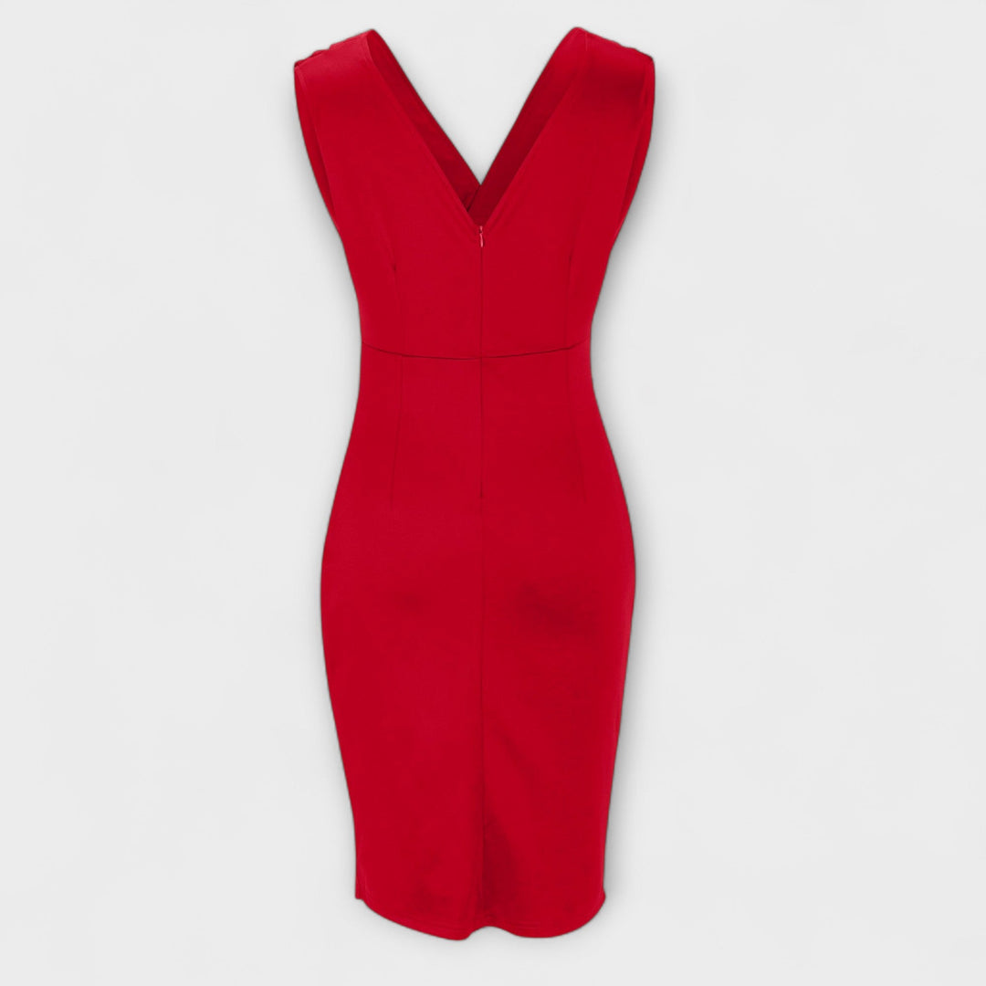 Desi - Fitted Dress with V-Neck