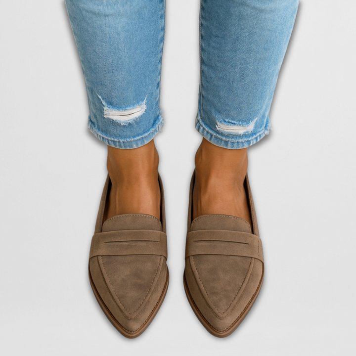 Nadia - Suede Flat Shoes