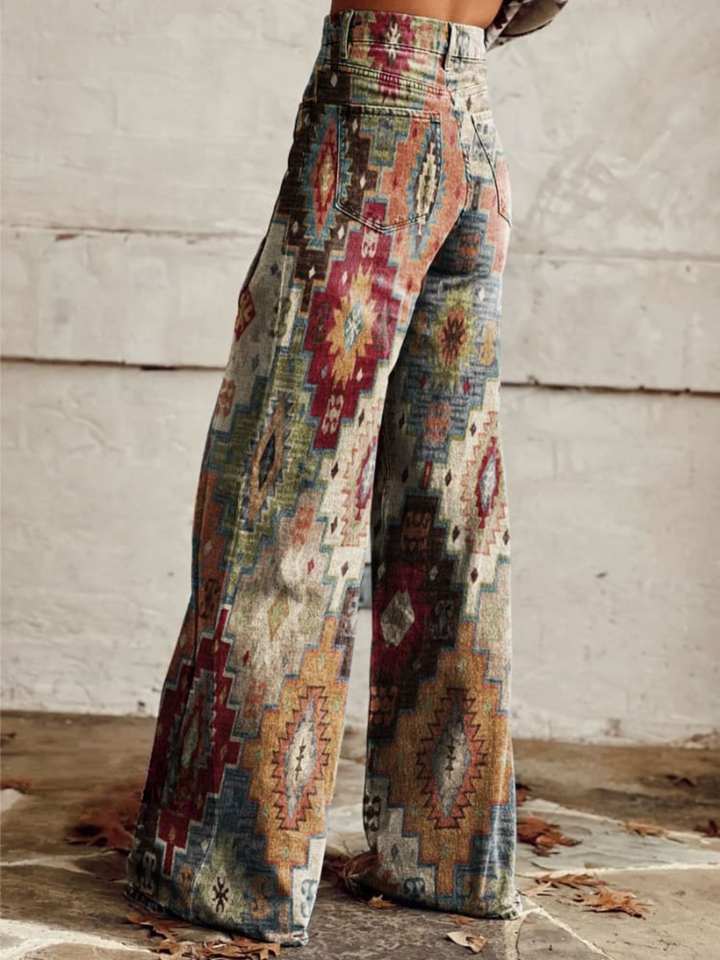 Léa - Retro Chevron Pants