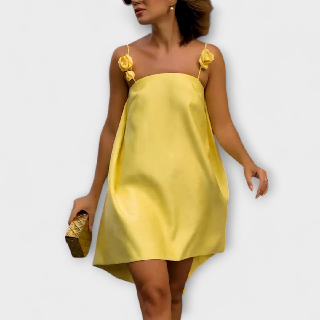 Jordan - Elegant Mini Floral Dress with Straps