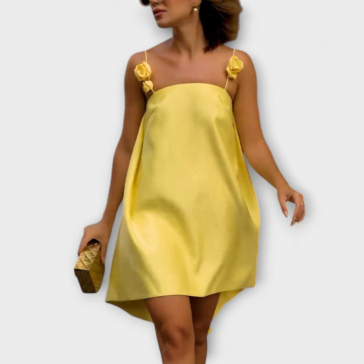 Jordan - Elegant Mini Floral Dress with Straps