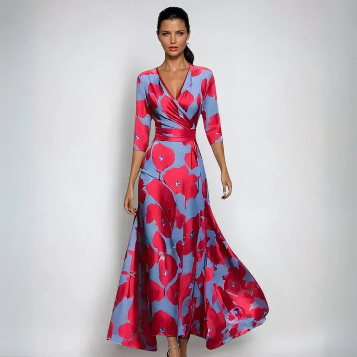 Emily | Stylish Floral Dress with Bow