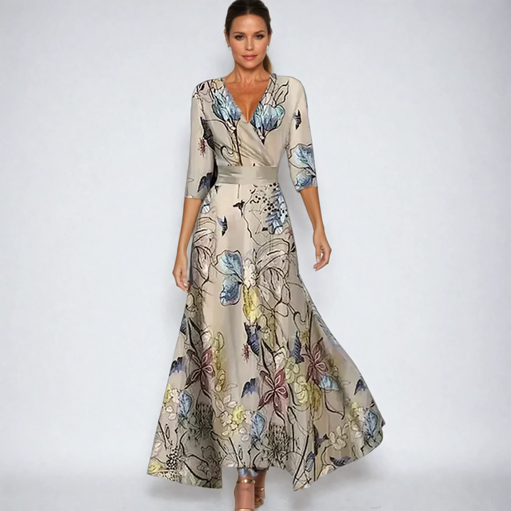 Emily | Stylish Floral Dress with Bow