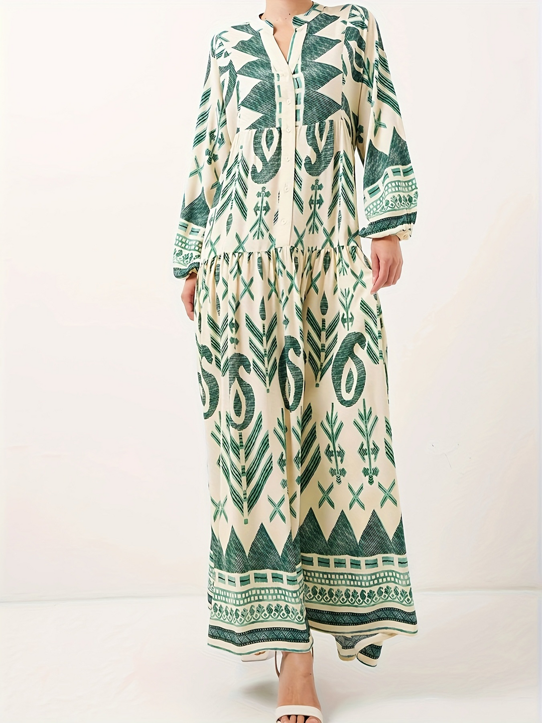 TALVINA™ | Relaxed Lantern Sleeve Dress