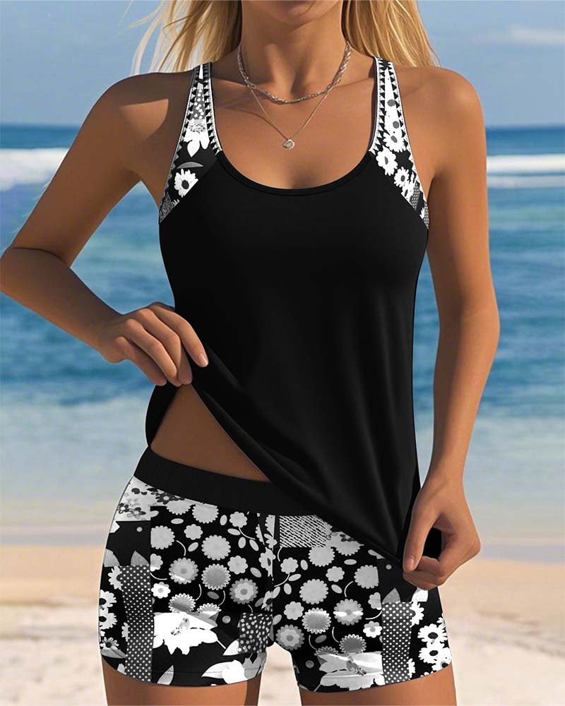 Lynne | Floral Two-Piece Swimsuit Set