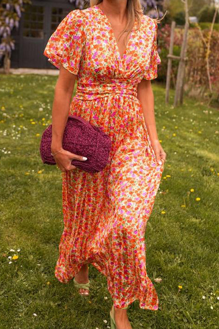 Pauline - Long Dress with Floral Design