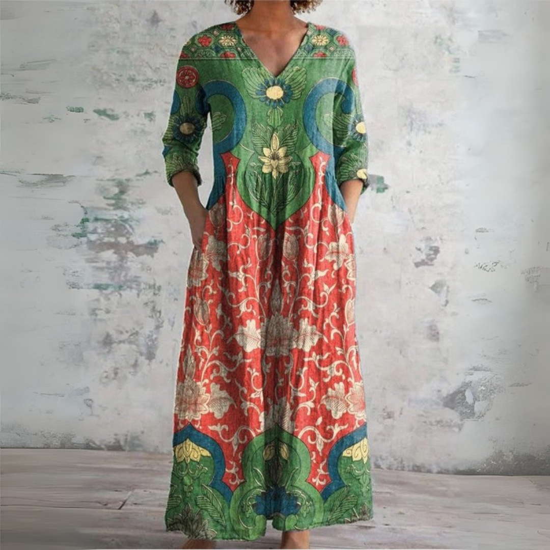 Judith | Floral Vintage Maxi Dress
