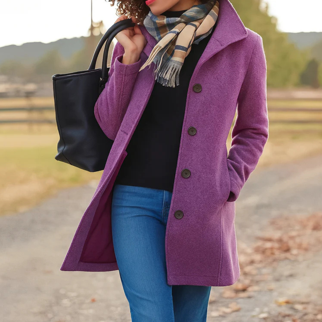 Elaine – Timeless Elegance Button Coat