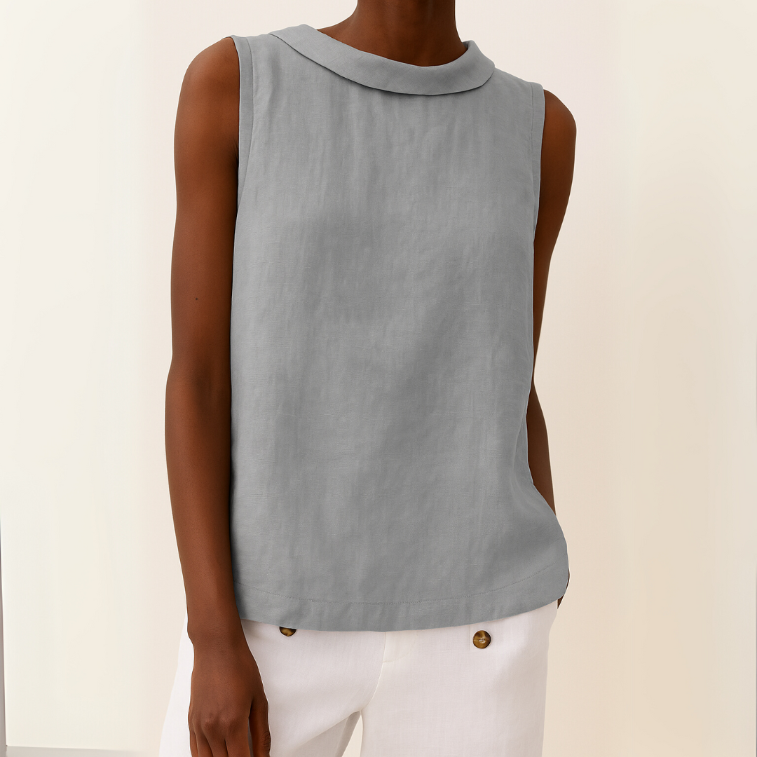 Maria™ | Sleeveless Blouse with Turtleneck