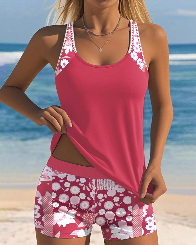 Lynne | Floral Two-Piece Swimsuit Set