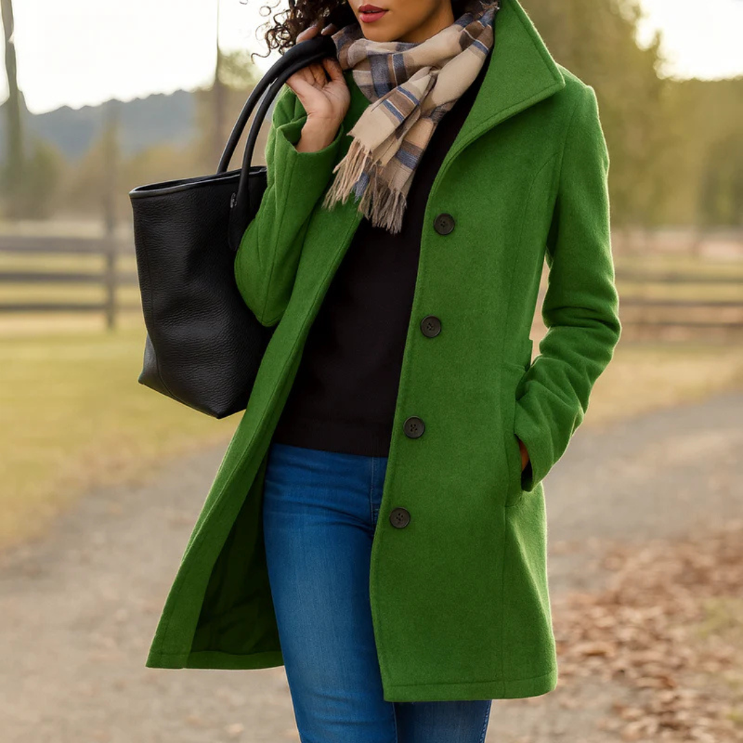 Elaine – Timeless Elegance Button Coat