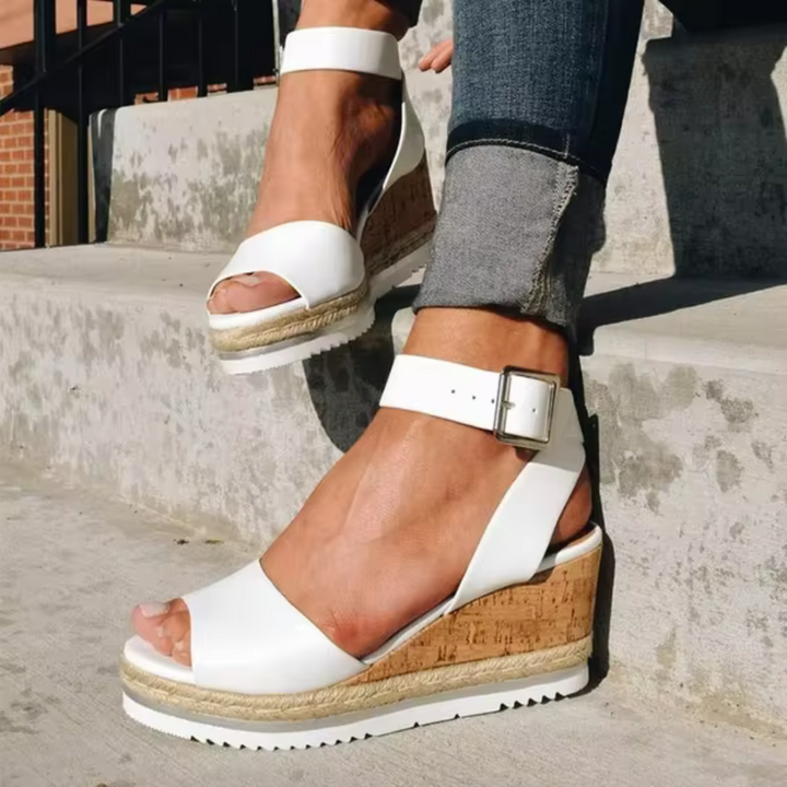 Cassandra - Stylish Wedge Heeled Sandals