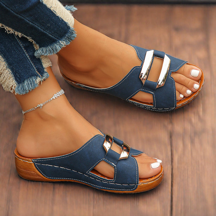 Capri Slide Sandals with Buckle