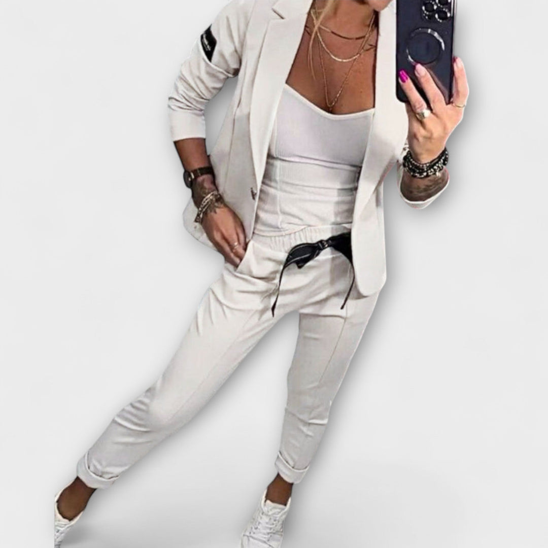 Malou - Coordinated Set of Top, Jacket, and Pants