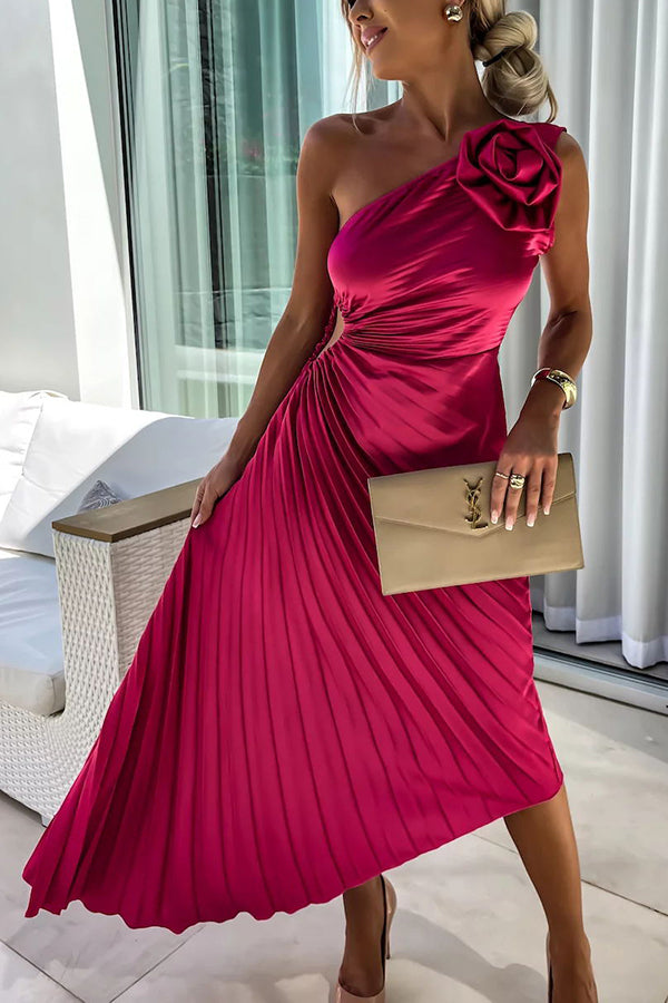 Dariella | Romantic Floral Dress with One Shoulder