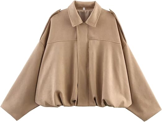 Women's Suede Lapel Pilot Cropped Jacket