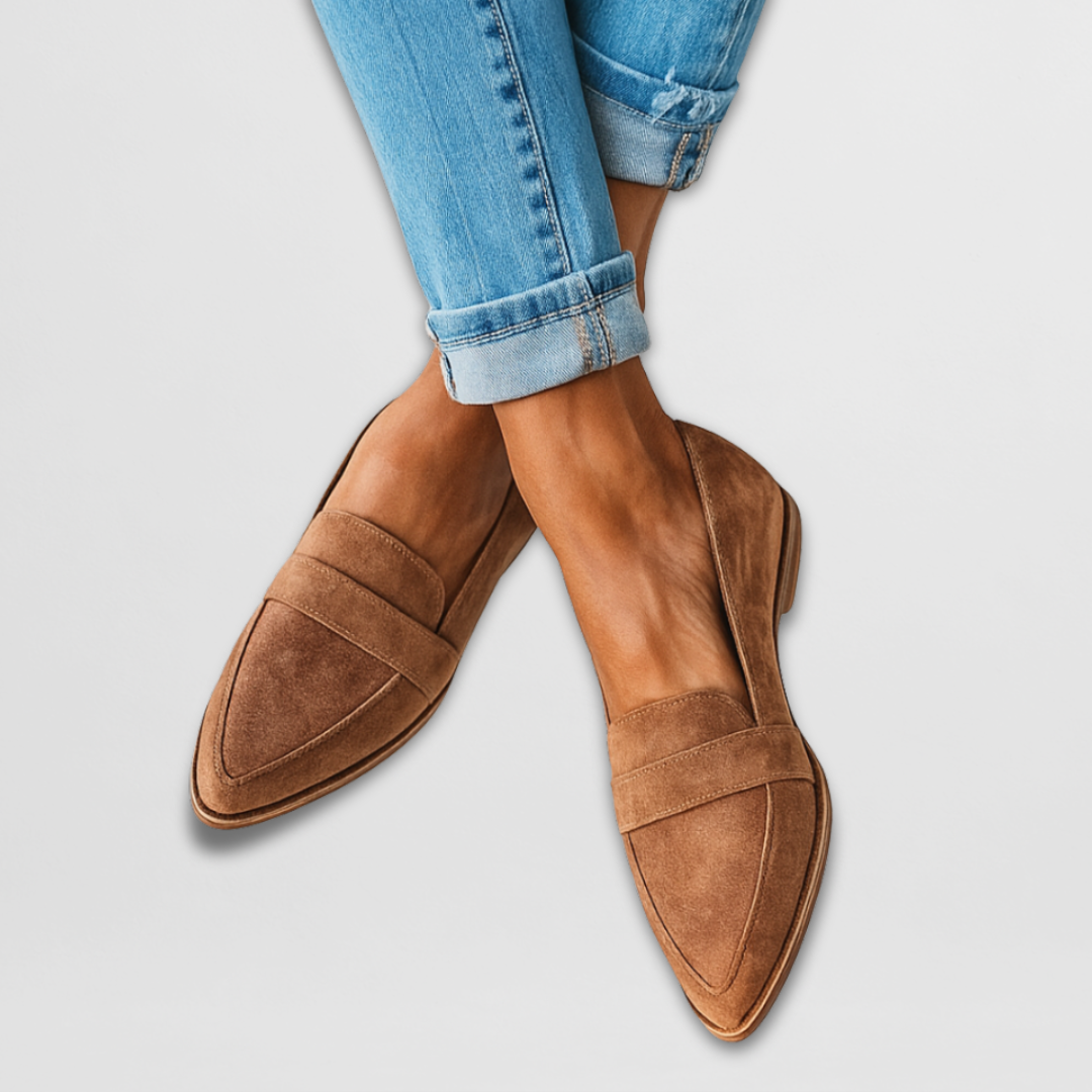 Nadia - Suede Flat Shoes