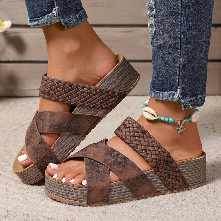 Abigail™ – Leather Orthopedic Sandals with Buckle