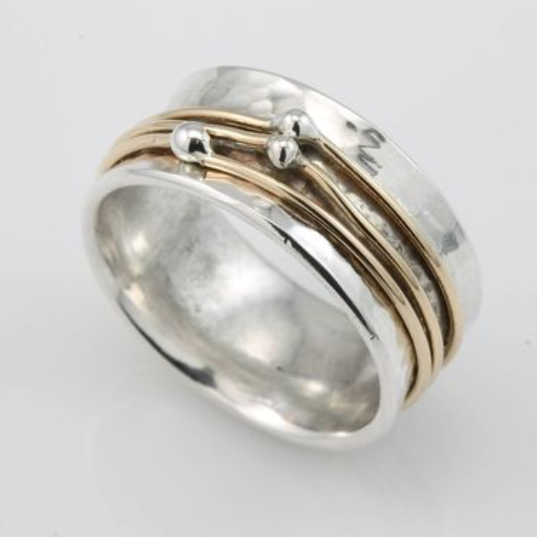 Shine - Antique Gold and Silver Layered Ring