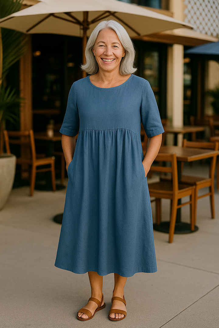 Anora | Cotton Dress with Pockets that Flatters