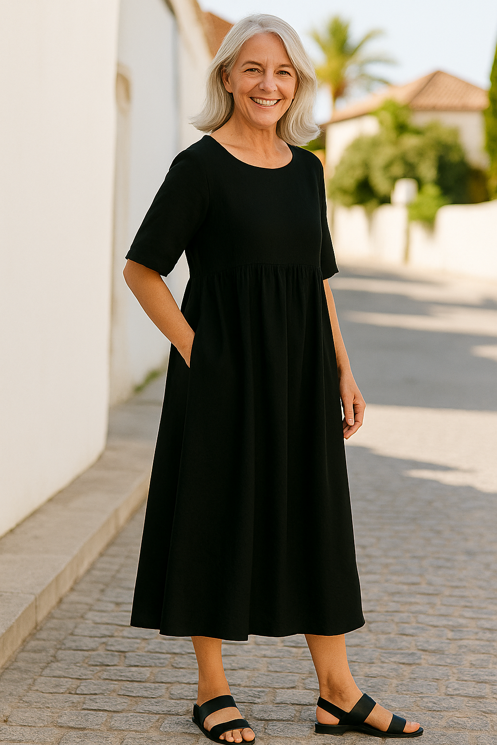 Anora | Cotton Dress with Pockets that Flatters