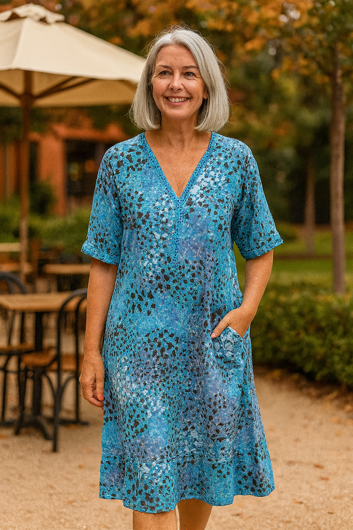 Mary | Elegant Midi Dress - Hides the Belly