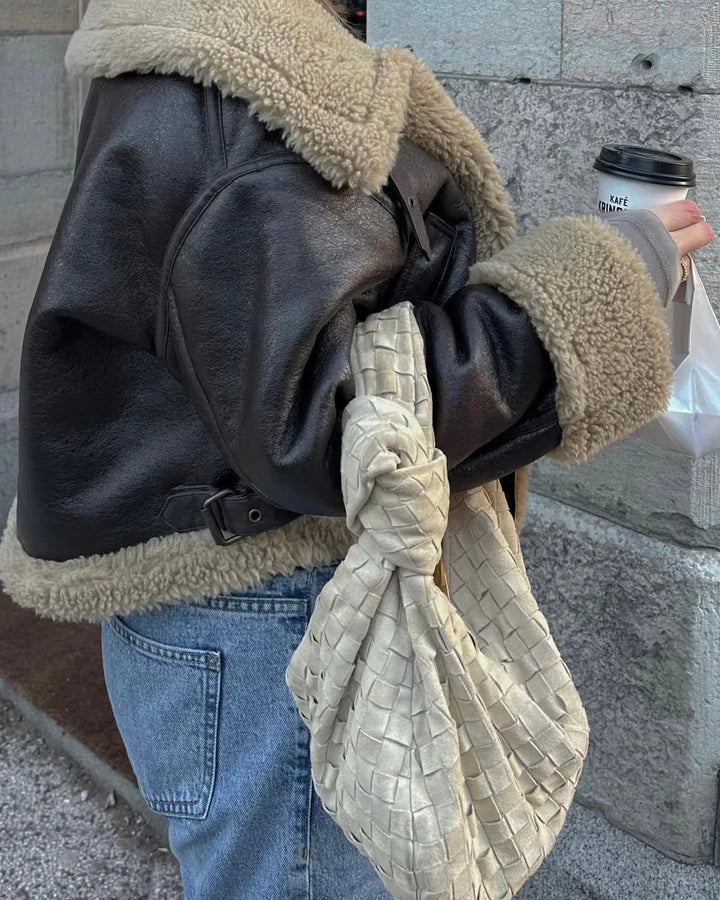 Brooklyn | Women's Aviator Faux Leather Jacket