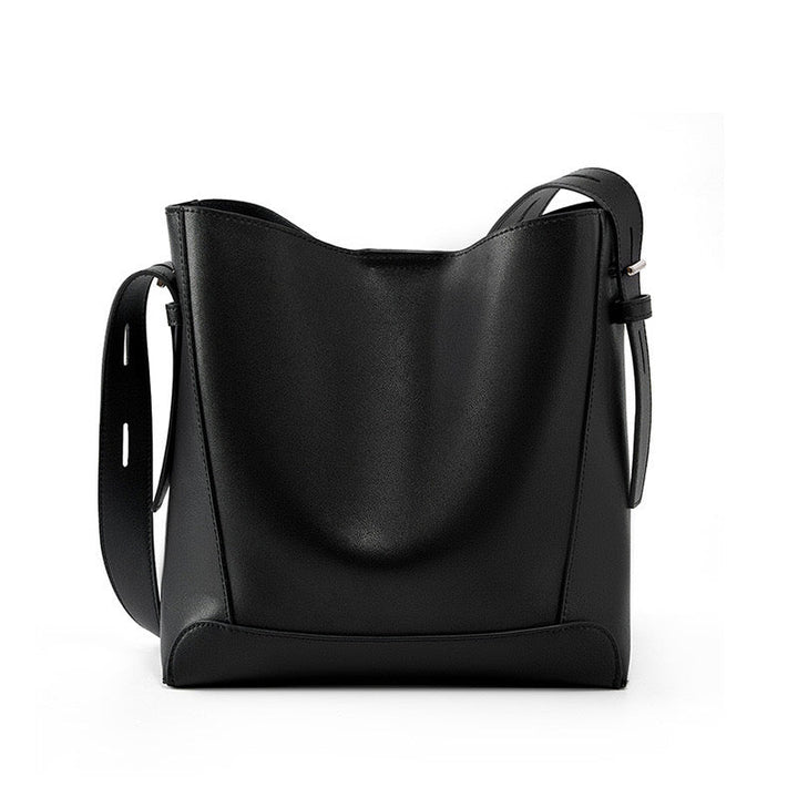 Genuine Leather Crossbody and Shoulder Oversized Bucket Bag
