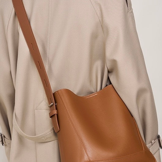 Genuine Leather Crossbody and Shoulder Oversized Bucket Bag