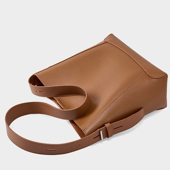 Genuine Leather Crossbody and Shoulder Oversized Bucket Bag