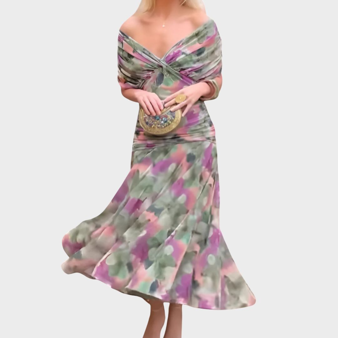 Evira - Elegant Off-Shoulder Dress