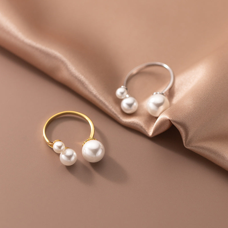 Versatile Adjustable Triple Freshwater Pearl Ring