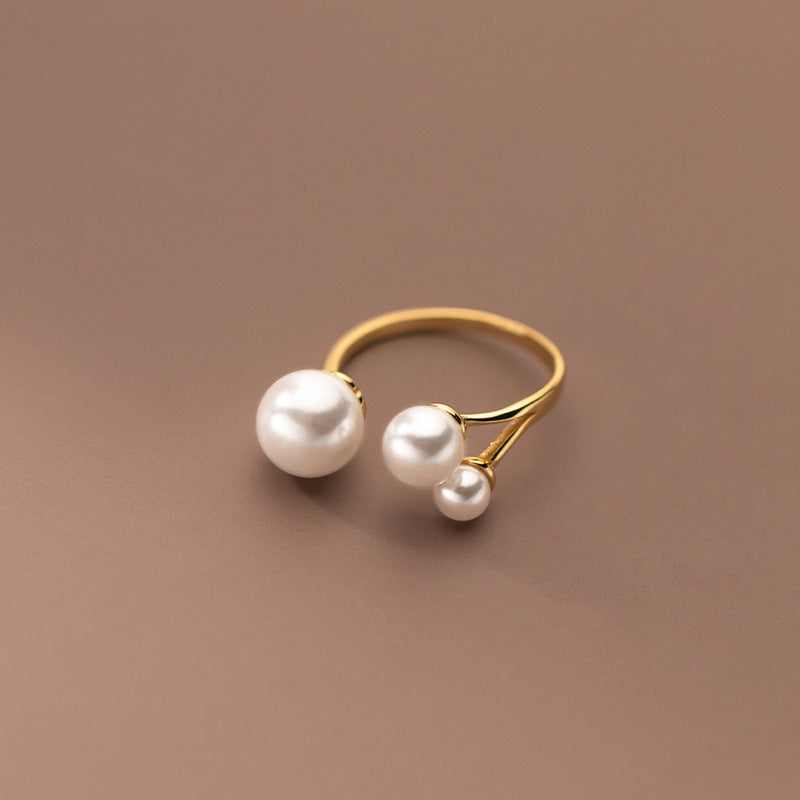 Versatile Adjustable Triple Freshwater Pearl Ring