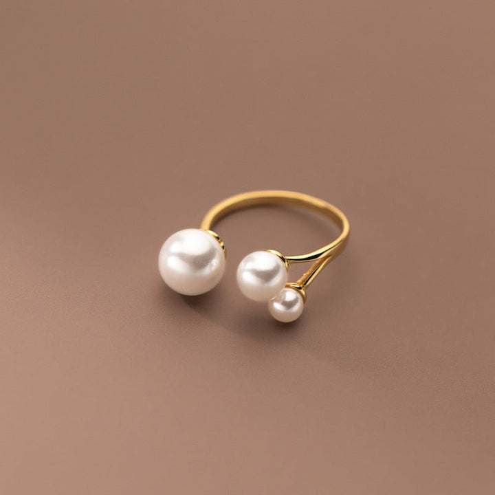 Versatile Adjustable Triple Freshwater Pearl Ring