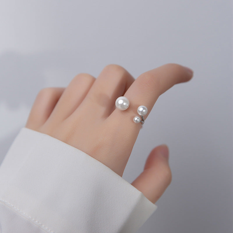 Versatile Adjustable Triple Freshwater Pearl Ring