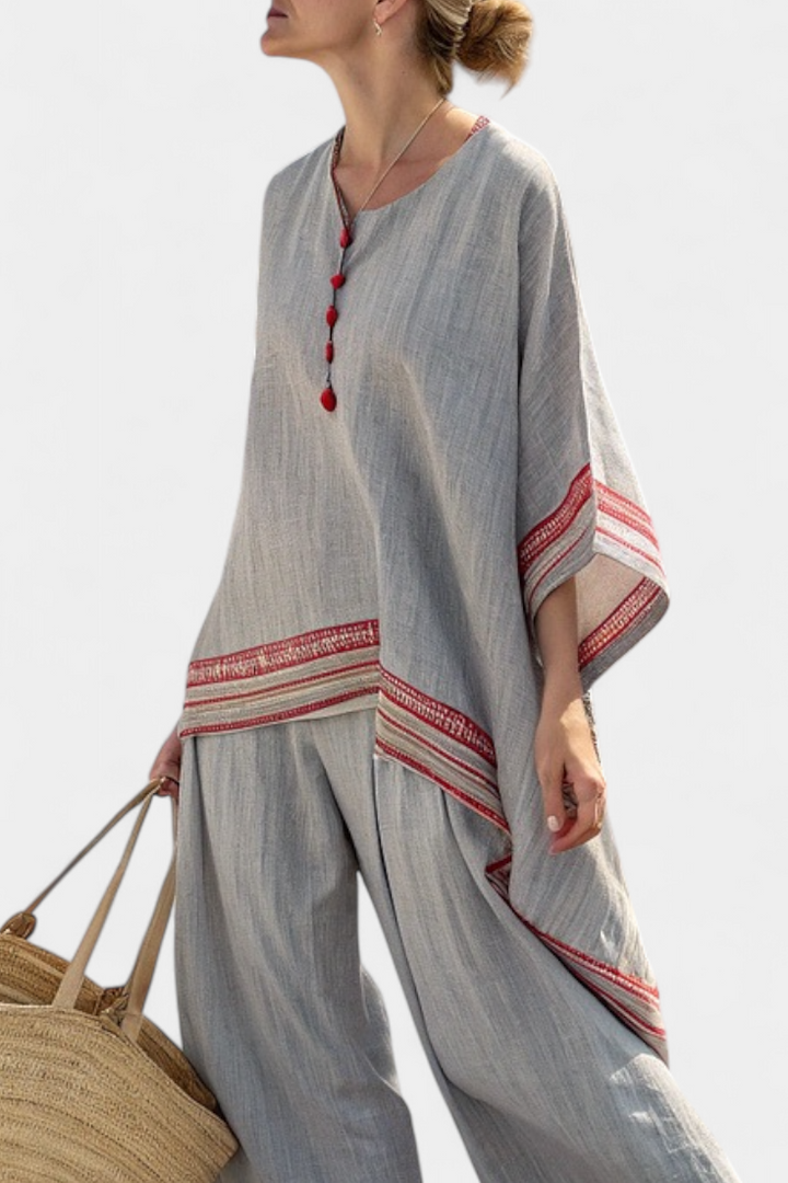 Daelric | Sophisticated Asymmetrical Blouse & Ethnic Wide Pants