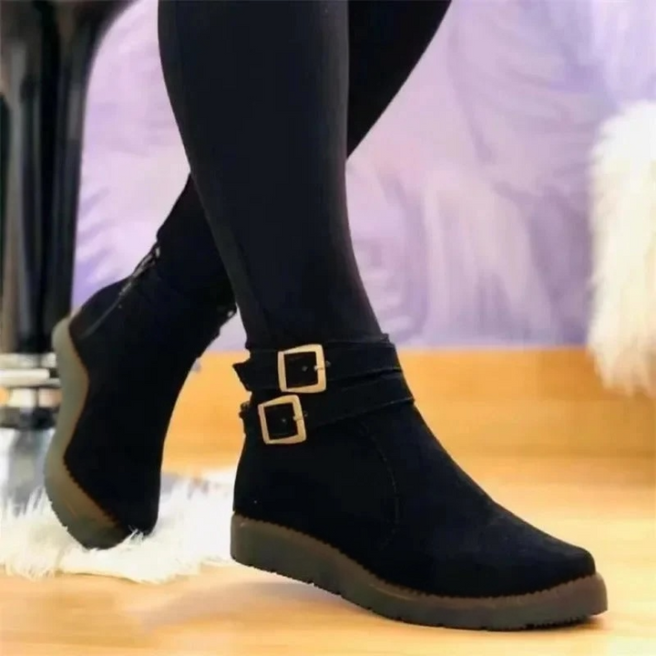 Noor - Women’s Ankle Boots with Double Buckle
