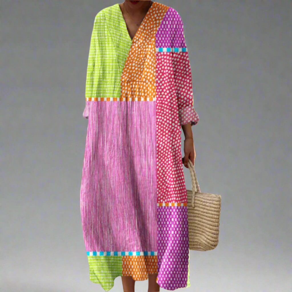 Ruby | Maxi Dress Made of Patches with Dots