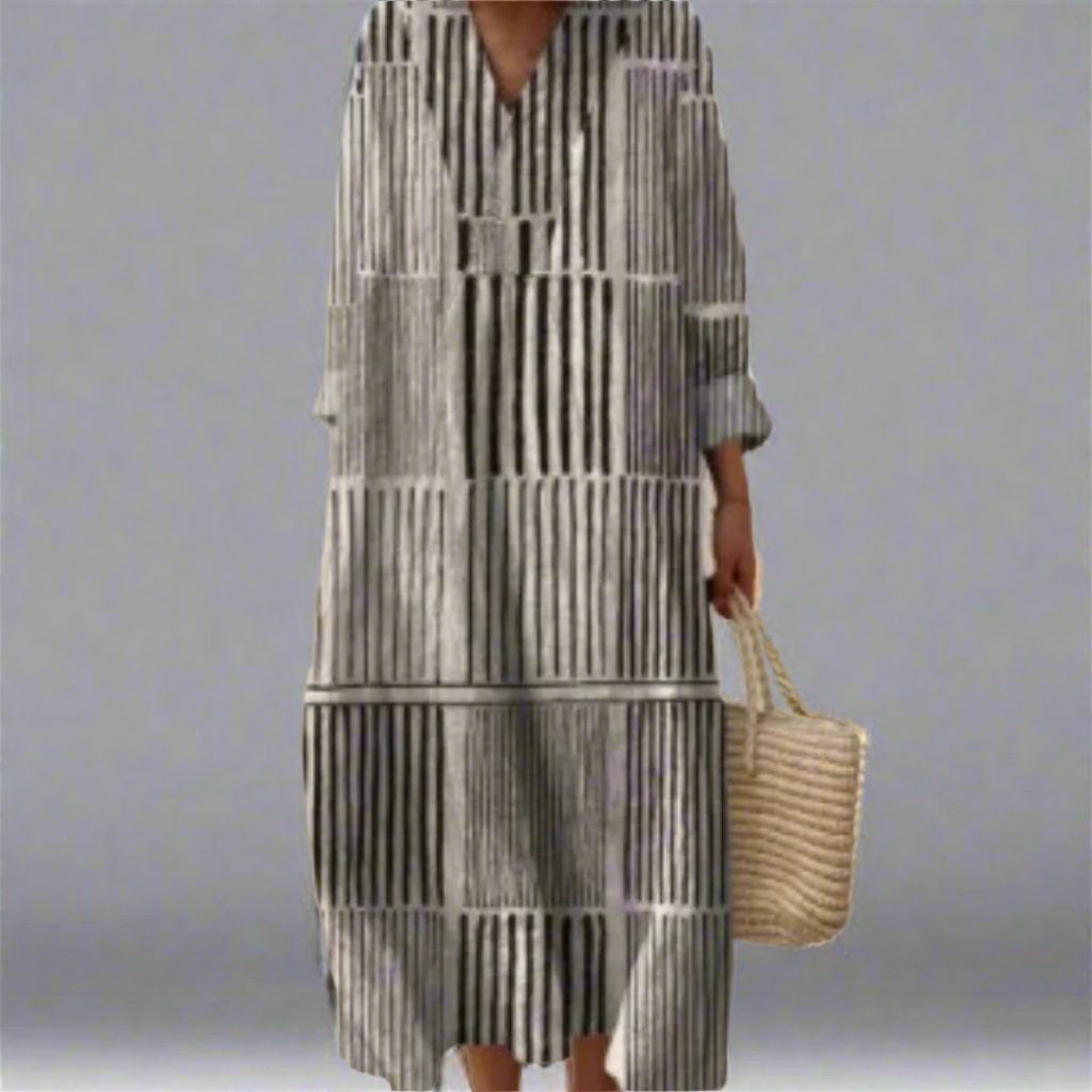 Margot | Comfortable, Striped Maxi Dress