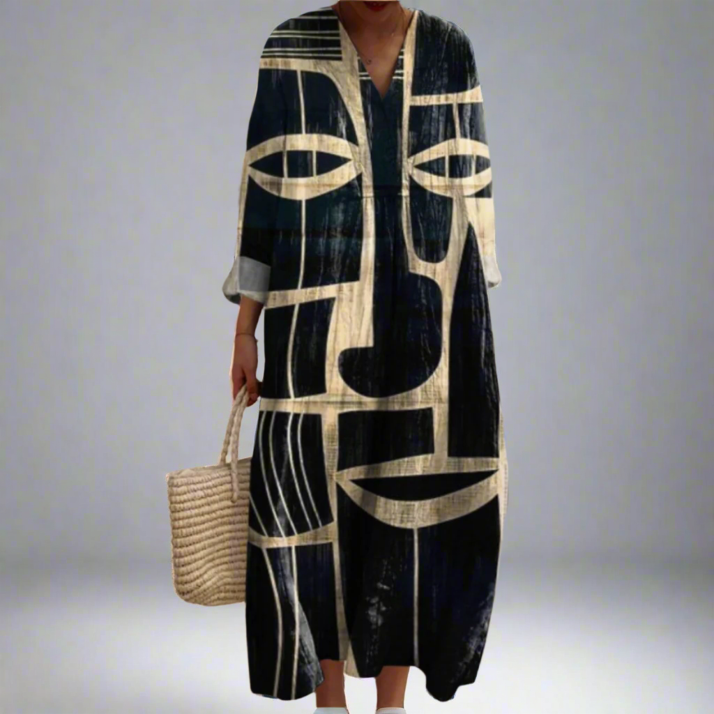 Lorna | Midi Dress Artistically Inspired by Tribal
