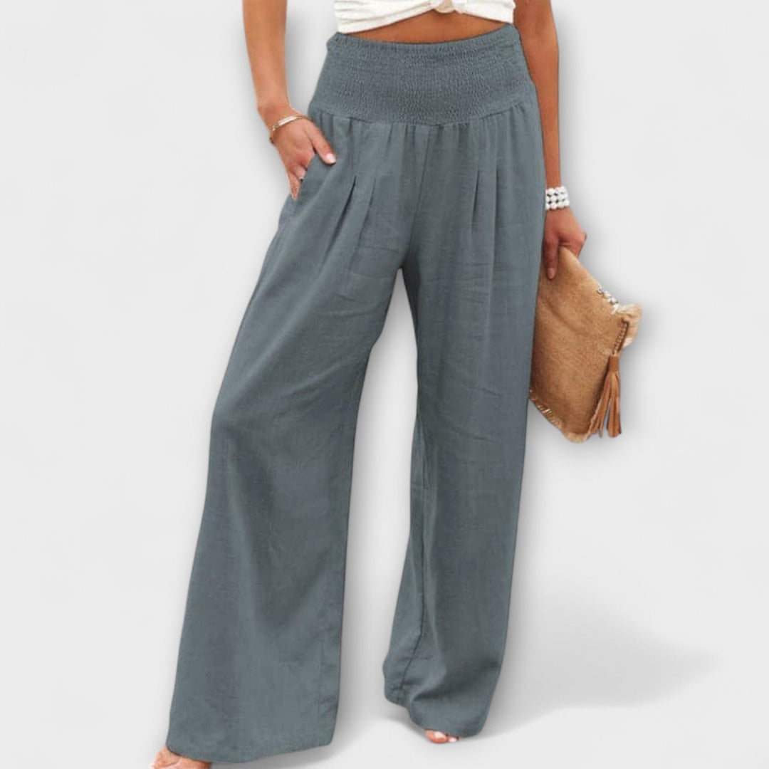 Thearya - Wide Linen Pants Auroraässige