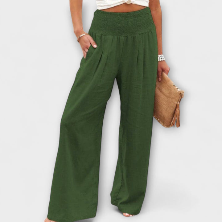 Thearya - Wide Linen Pants Auroraässige
