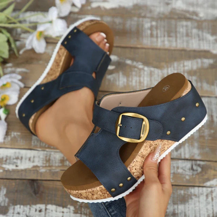 Revina Slides with Buckle
