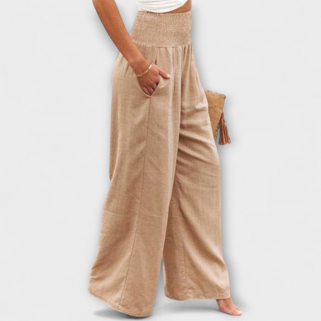 Thearya - Wide Linen Pants Auroraässige